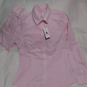 Brand new Antigua Pink button down size small